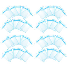 400Stk Himmelblaue Organza Schmuckbeutel Mit Kordelzug Für Geschenke