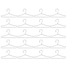 60Stk Metall Puppenkleiderhalter Silber Organizer Für Puppenzimmer