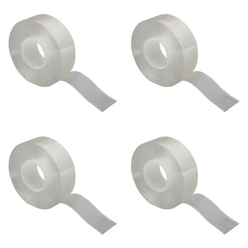 4 Rolls Double Sided Mounting Tape 9.8ft Transparent 2mm