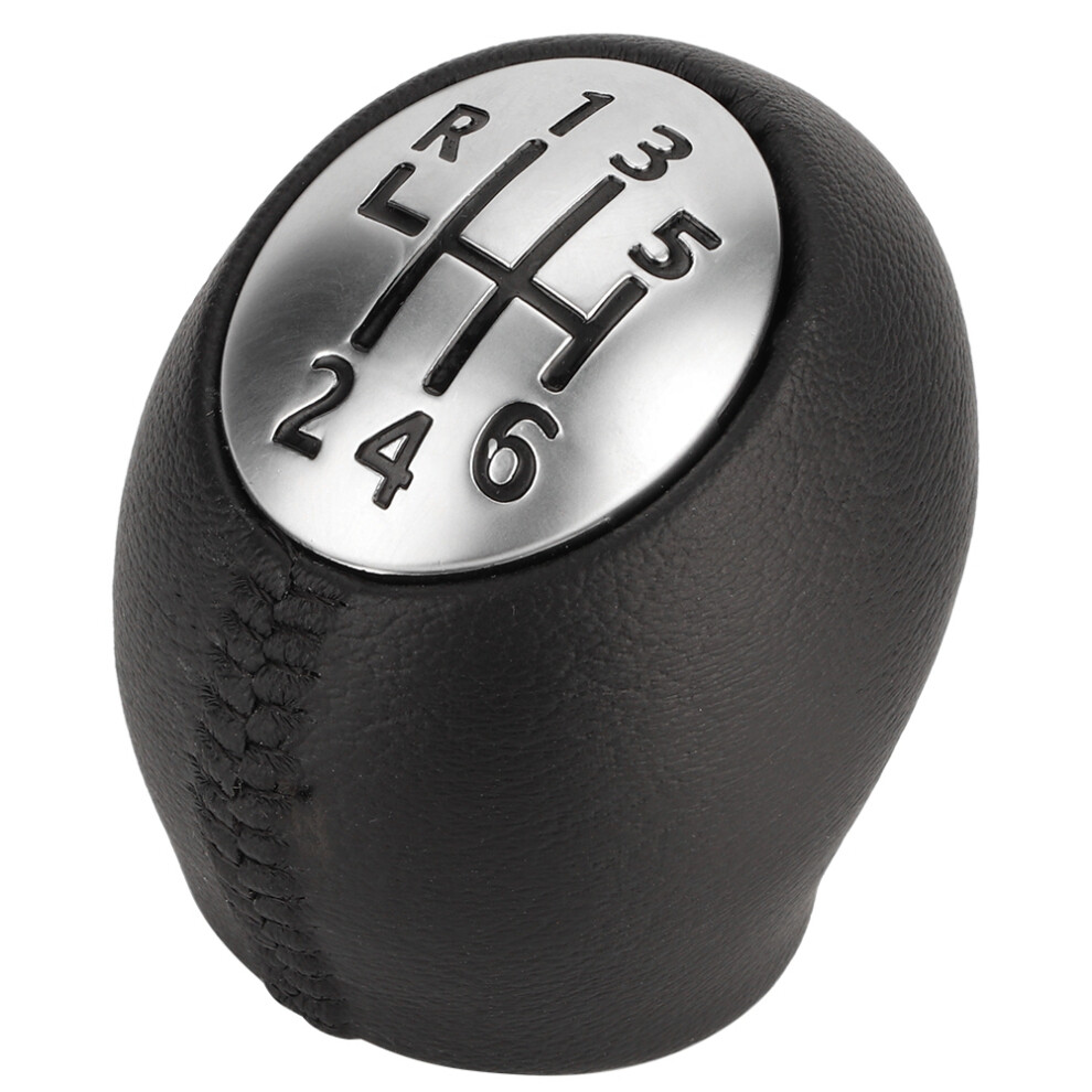 6 Speed Car Gear Knob For Megane Mk3, Clio Mk3, Laguna Mk2, Scenic Black/Silver 7611370591741