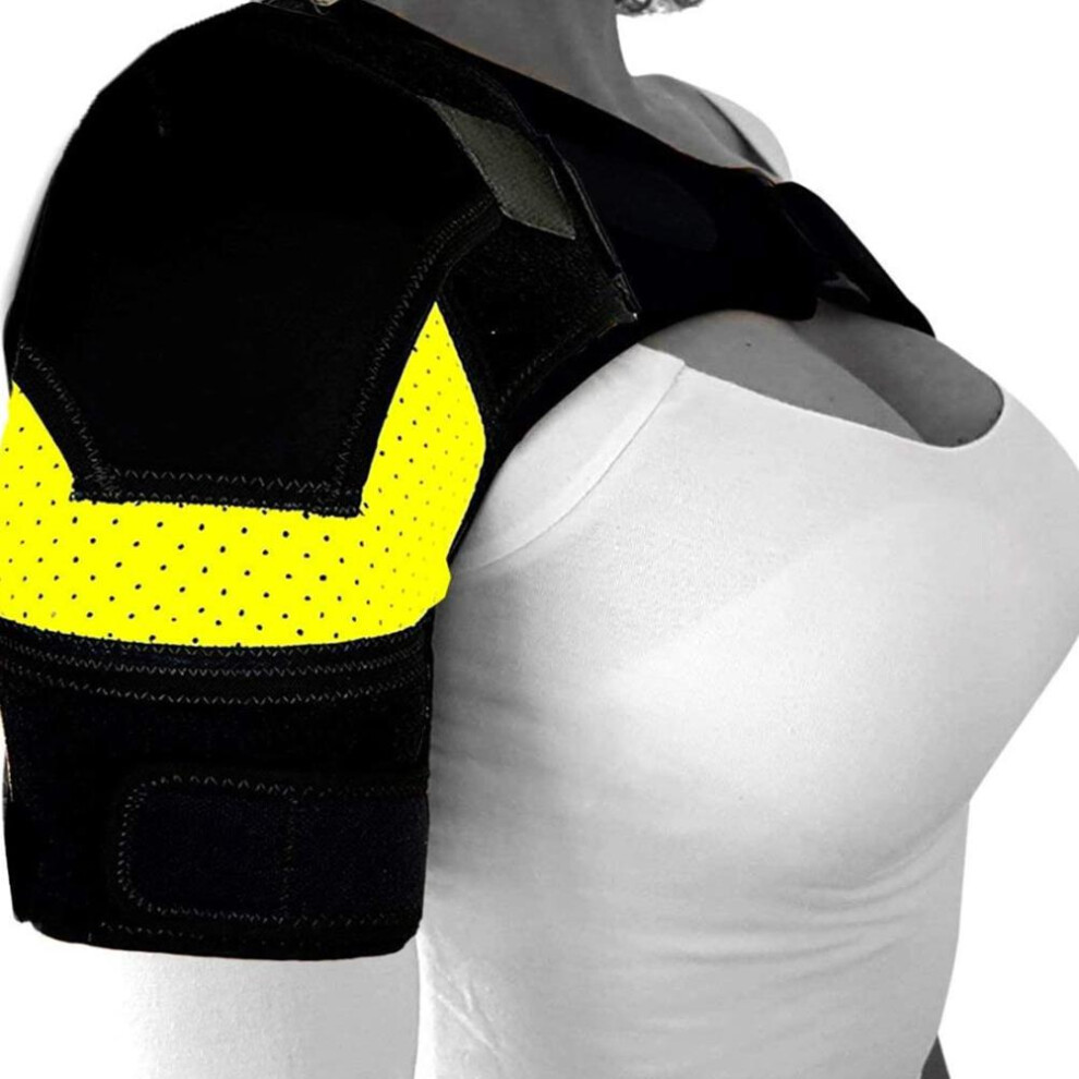 Shoulder Stabilizer Support for Injury Prevention - Premium Neoprene Shoulder Brace with Adjustable Compression Wrap - Universal Design for Torn Rotat