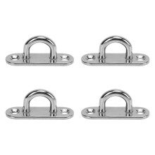 Eye Pad Plate Anchor Mount For Home, Durable 304 Stainless Steel Wire Drawing Treatment Full Welding Rust And Corrosion Resistant Hardware For Decks B