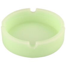 Silicone Ashtray Sets, Portable Luminous White Glow in Dark Ashtray, Food Grade Eco-Friendly Unbreakable Sturdy Tray for Indoors Outdoors