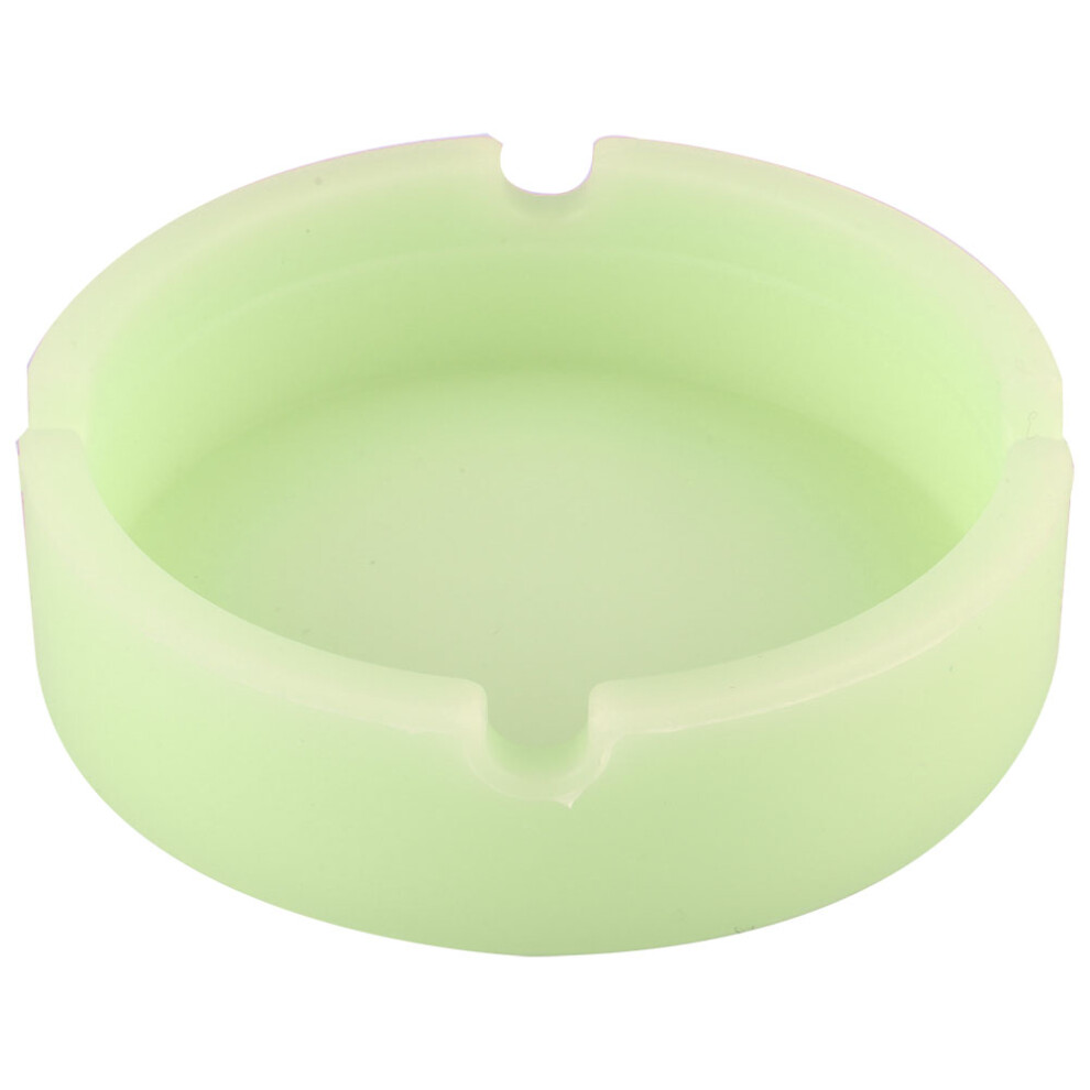 White/Dark Silicone Ashtray Sets, Portable Luminous Glow In Ashtray, Food Grade Eco-Friendly Unbreakable Sturdy Tray For Indoors Outdoors