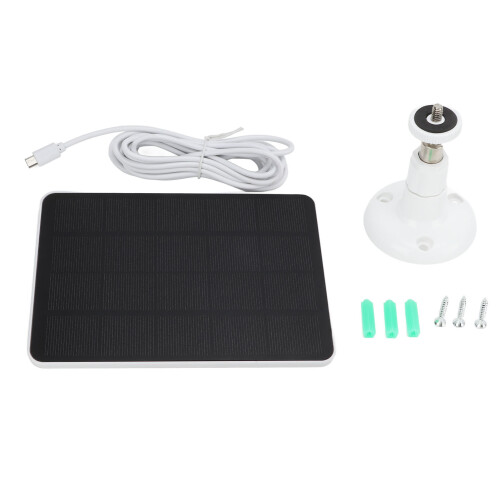 Solar Panel Charger for Security Camera, Universal Compatibility with High Efficiency Monocrystalline Silicon Material, Continuous Power Supply for Ou 2