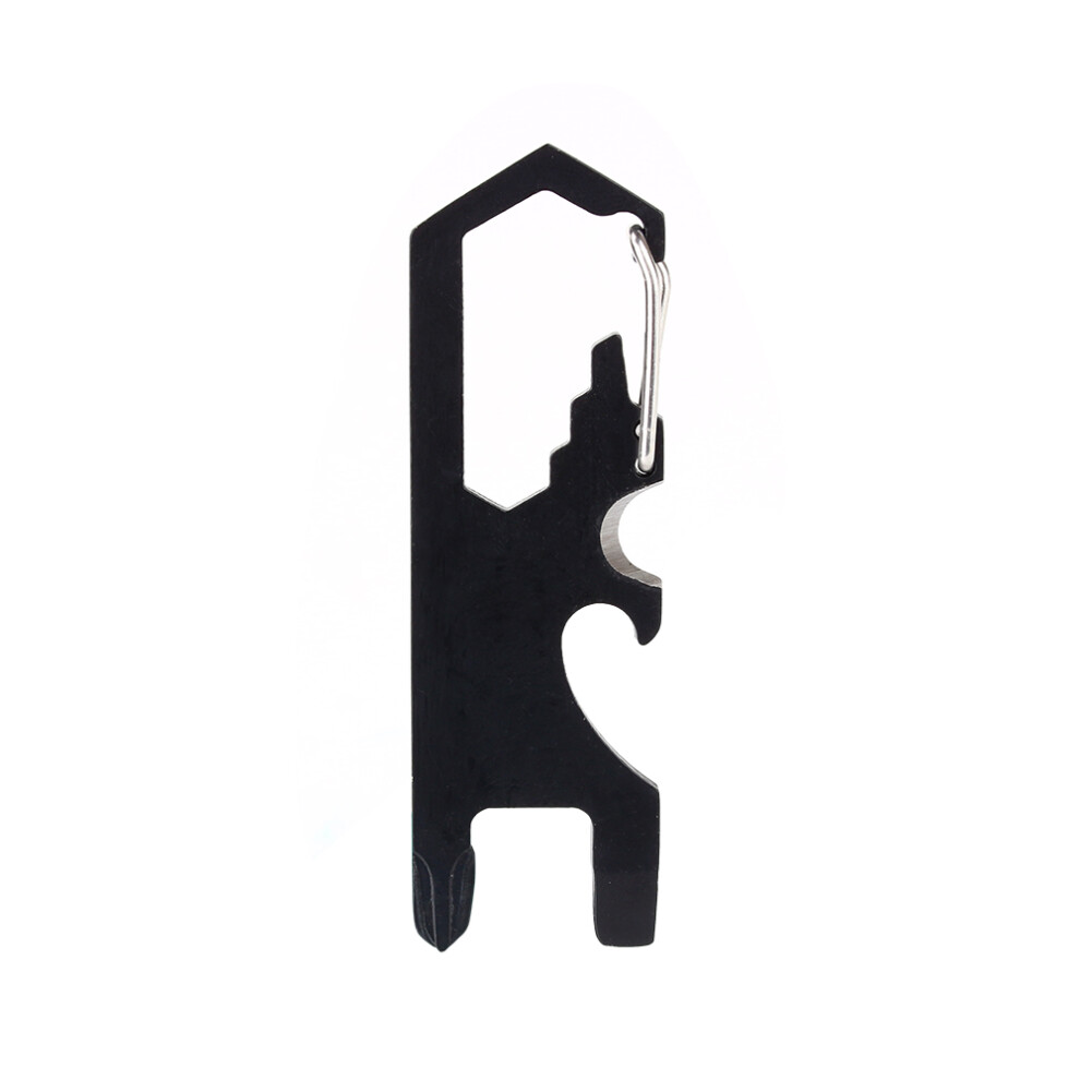 Compact Multitool For Edc, Stainless Steel Multitool With Pry Bar And Bottle Opener, Features Hex Wrench, Glass Breaker, Carabiner, Screwdriver Tips, 9463374599753