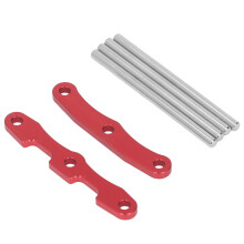Barres de renfort avant et arrière en aluminium pour RC 1/10, rouge