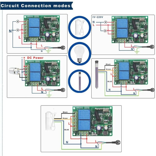 Easy To Install DC Motor Controller, Wireless 220V AC 2 Channel Toggle Switch for Remote Control Water Pump 2