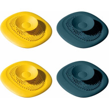 Bouchon de vidange en silicone, facile Ă installer et Ă retirer, attrape-cheveux pour baignoire, protecteur de vidange universel pour salle de