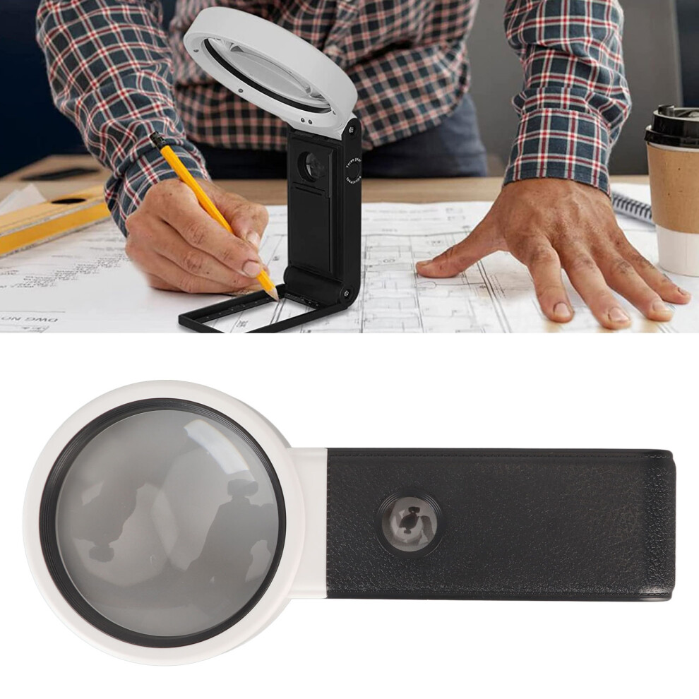Handheld LED Magnifier with Light, ABS/Glass, 3x AAA Power