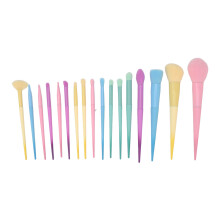 Makeup Brushes Gradient Color Design Anti Slip Bottom Non Slip Heat Resistant, Vegan Cruelty Free Bristles Durable Easy Clean, Ideal For Gift And