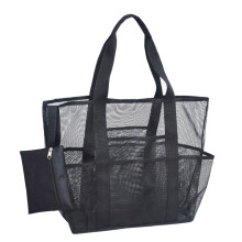 Lightweight Waterproof Mesh Tote Bag for Beach Pool Swimming Extra Large with Zipper and Interior Pockets Breathable Quick Drying Durable Mesh