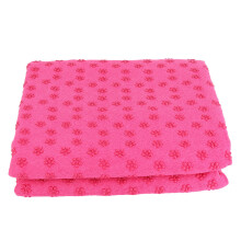 Yoga Mat Towel, Super Absorbent Quick Drying Microfiber Non Slip Hot Yoga Towel With Grip Dots, For Pilates Fitness And Workout, Rosy Red, 72 Inch By