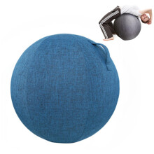 Exercise Ball Chair Cover, Breathable Cotton Linen Fabric for Stable and Safe Use, Anti-Slip Sweat-Absorbent Design, Wrinkle-Resistant, Abrasion-Resis