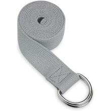 Yoga-Stretchband, Fitness- und Übungsgurt mit verstellbarem D-Ring-Verschluss aus Metall für intensivere Dehnungen und verbesserte Flexibilität,