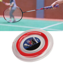 High Elasticity Resin Fiber Badminton Racquet String 0.7mm 200m Red