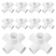 20Stk 1/2 Zoll PVC Verbinder 5- Eckfitting Für Wasserrohre Weiß