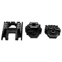 Aluminiumlegierungs-RC-Getriebehäuse und Basis Set für TRX4M 1/18 Schwarz