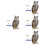 4Sets Owl Deko Hängend Winddrehend Garten Mehrfarben PP Material 8
