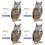 4Sets Owl Deko Hängend Winddrehend Garten Mehrfarben PP Material 7