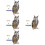 4Sets Owl Deko Hängend Winddrehend Garten Mehrfarben PP Material 9