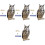 4Sets Owl Deko Hängend Winddrehend Garten Mehrfarben PP Material 5