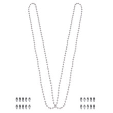 4Stk Silberne Metall-Kette Mit 20 Verbindern Für Ventilator Und Lampen