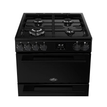 Belling Vision 444412047 60DF Dual Fuel Black Range Cooker