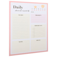 3Stk Arbeitsplaner to Do List Pad Pink Robust Und Funktional