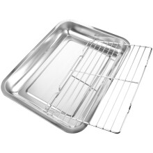 3Sets Mehrzweck Food Tray Für Bbq, Snacks Und Früchte Silber