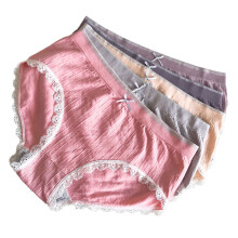 10Stk Damen -Slip Mittelhoch Bowknot Atmungsaktiv