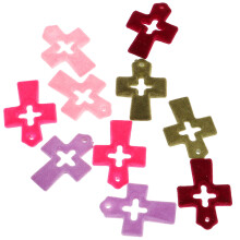 20Stk Kreuzperlen Velours Für Schmuck DIY Armband Halskette