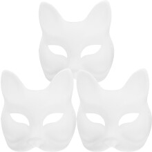 12Stk Weiße Blank Papiermasken Maske DIY Handarbeit Party