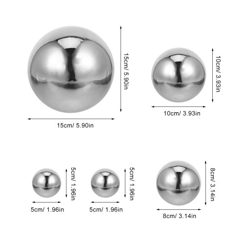 10Stk Spiegelkugel Garten Deko Silber Reflektiv 1