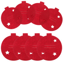 16Stk Weihnachts-Bestecktaschen Aus Rotem Für Party Und Geschenk