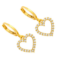 3Paare Goldene Ohrhänger Für Damen Mit Funkelnden Kristallen Elegant