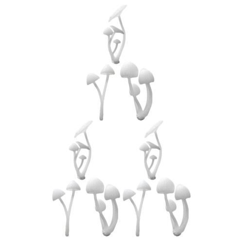 18Stk Weiße Kunststoff Mini Figuren Gartenaccessoires 1