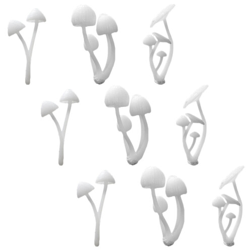 18Stk Weiße Kunststoff Mini Figuren Gartenaccessoires 2