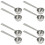 8Stk Präzise Messlöffel Tee Backen Silber 5