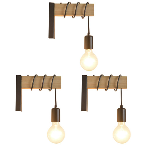 3Stk Robuste Industrielle Wandlampe Vintage Wohnzimmer 1