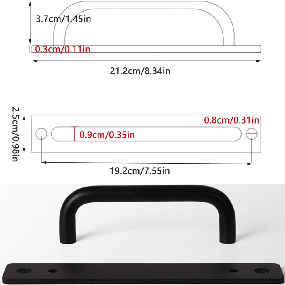 Door Pull Handle For Sliding Barn Cabinets, Aluminium Alloy Constructed For Anti-Rust Anti-Corrosion Durability, Versatile Styling Matches Modern 9169997204103