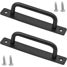 Sliding Door Handle Set, Zinc Alloy Door Pulls For Barn Doors, Enhances Industrial Decor, Easy to Install Sliding Closet Door Handles, Rust-Resistant