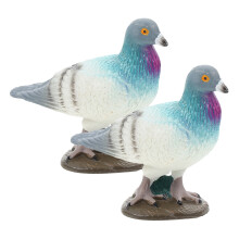 10Stk Deko Taube Kunststoff Bunt Gartenornament Tiere
