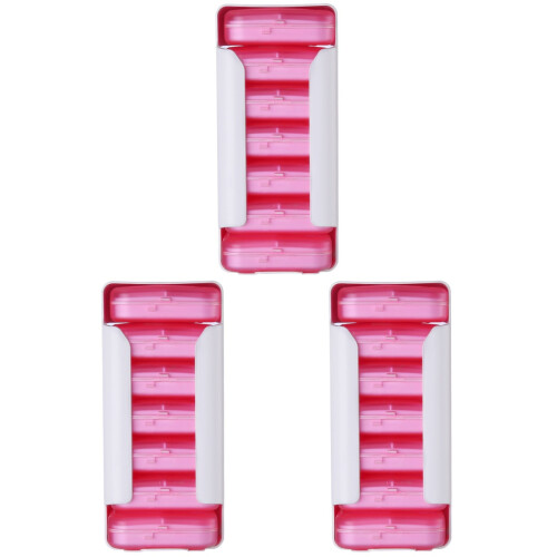 3Sets Aufbewahrungsbox 7-Lagig Mit 42 Fächern Pink 1