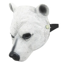2Stk Maske Realistisch Weiß PU Elastisch Für Kostüm Party