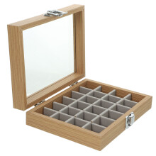 2Stk Mehrfach Schmuckbox Holz Mit Klarglasdeckel Und Robustem Design