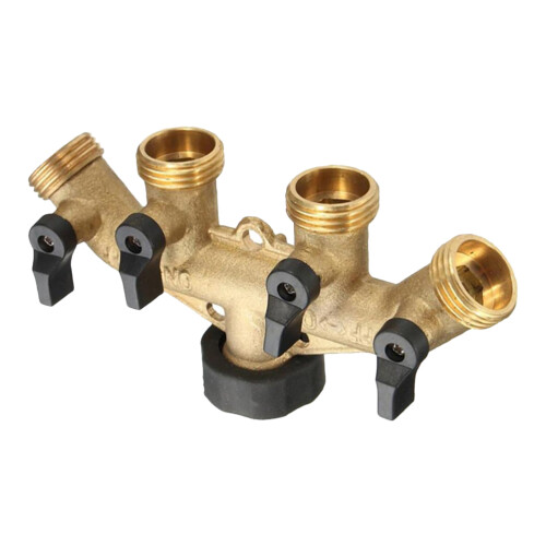2Sets Goldener Schlauchadapter Messing 4- Wasserverbinder Garten 1