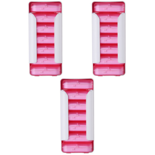 3Sets Aufbewahrungsbox 7-Lagig Mit 42 Fächern Pink 2