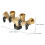 2Sets Goldener Schlauchadapter Messing 4- Wasserverbinder Garten 10