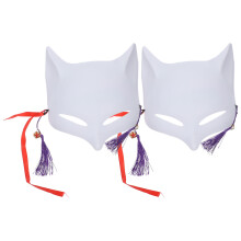 8Stk Fuchsmasken Aus PVC DIY Maske Für Kostüm Und Cosplay Party